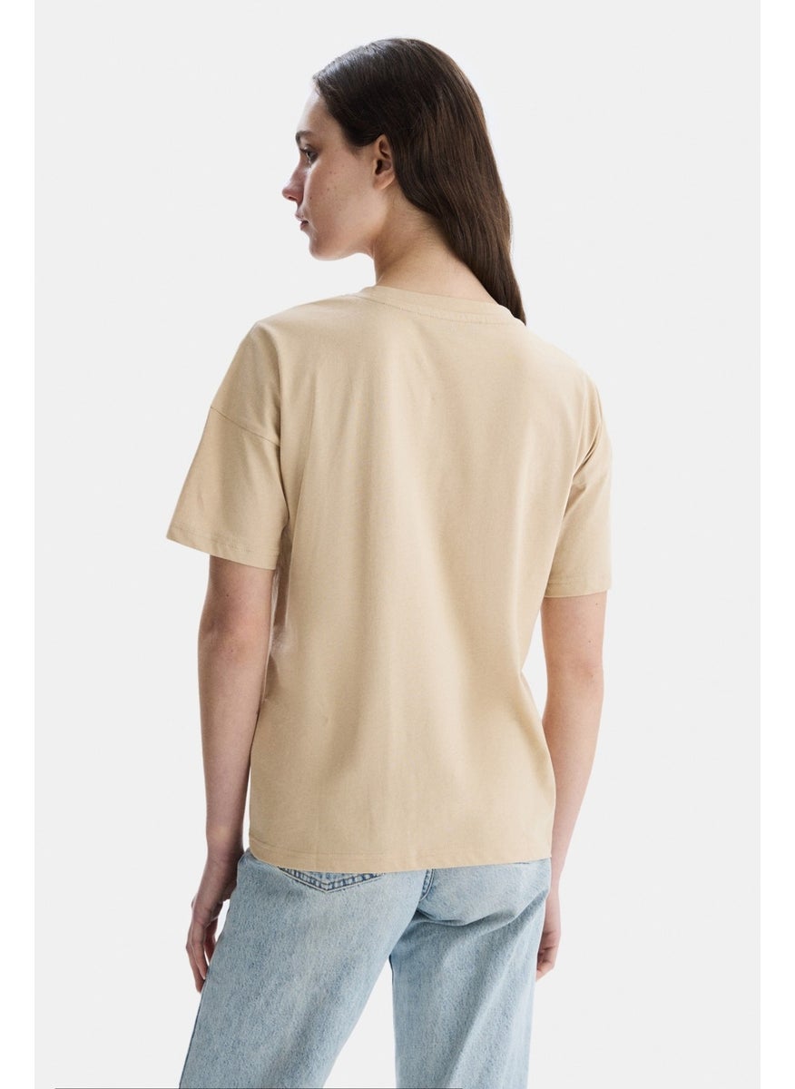 Avalon Coffee Crew Neck Printed Oversize Women's Tshirt
