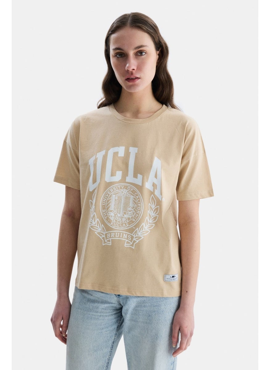 Avalon Coffee Crew Neck Printed Oversize Women's Tshirt