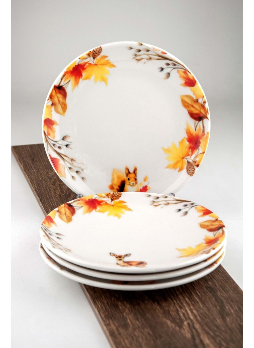 Bursa Porcelain Decor Fall'24 4 Piece Cake Plate