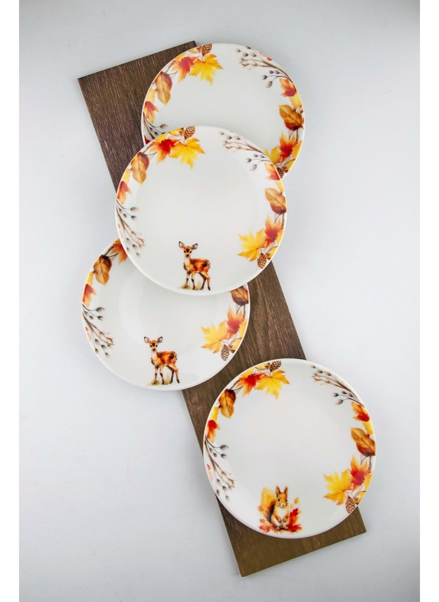 Bursa Porcelain Decor Fall'24 4 Piece Cake Plate