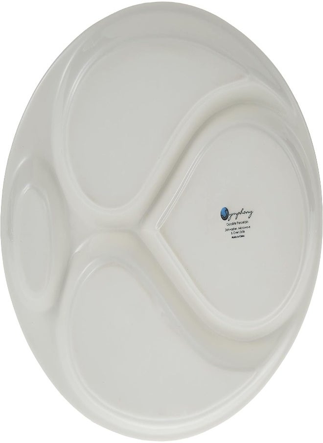 Symphony 4 Division Plate Round 28 X 24 X 2.5Cm