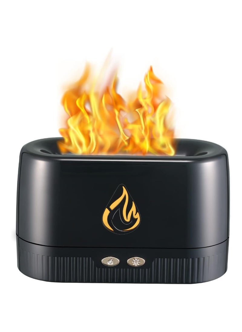 Aromatherapy Diffuser with Flame Light, Cool Mist Humidifier Flame Diffuser with Waterless Auto-Off Protection