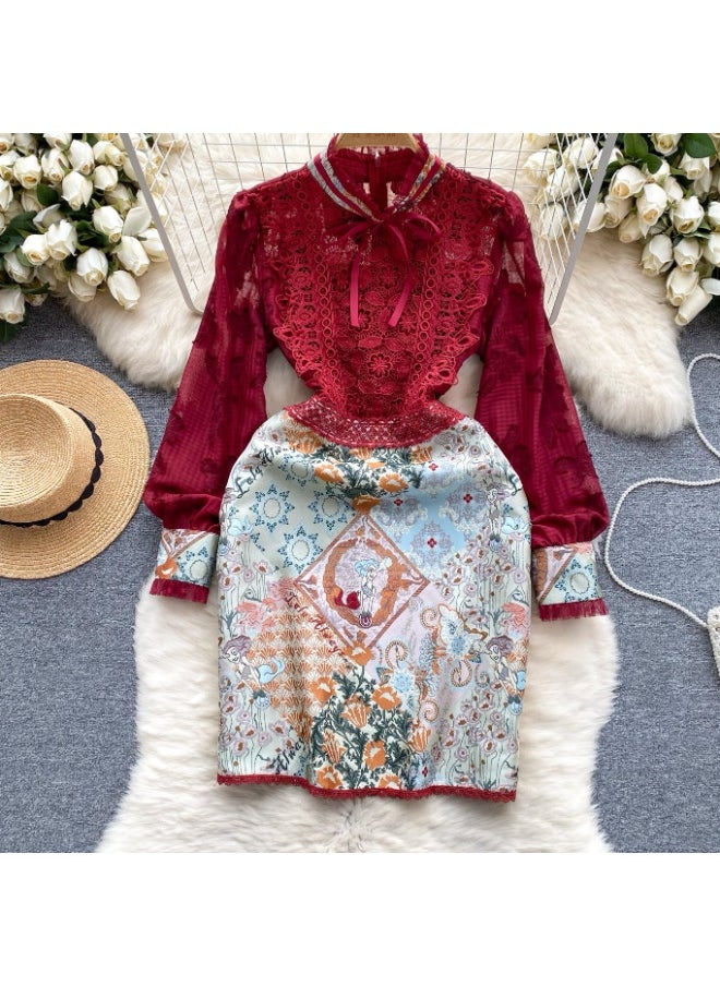 Vintage Patchwork Lace Dress