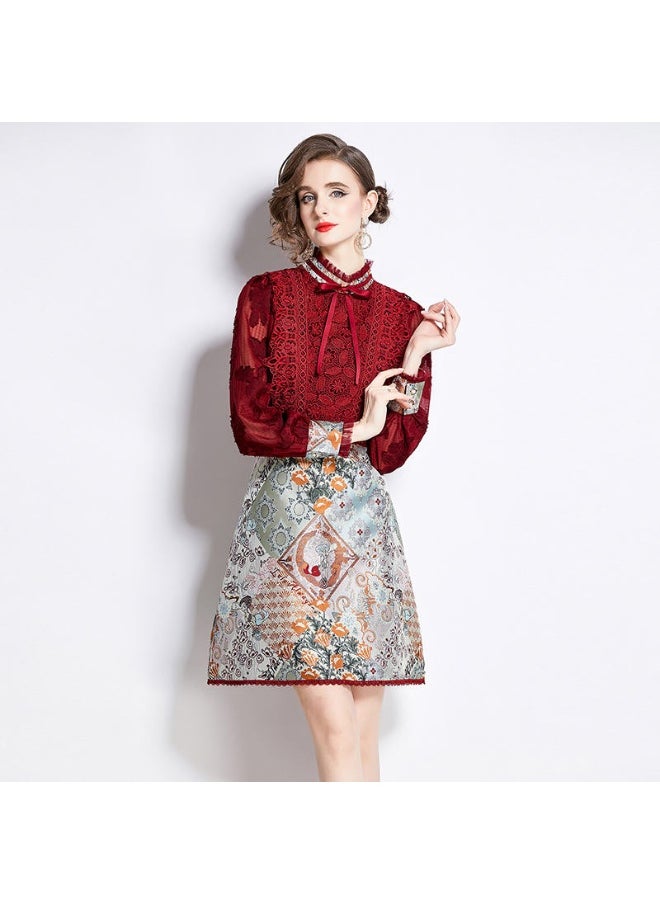 Vintage Patchwork Lace Dress