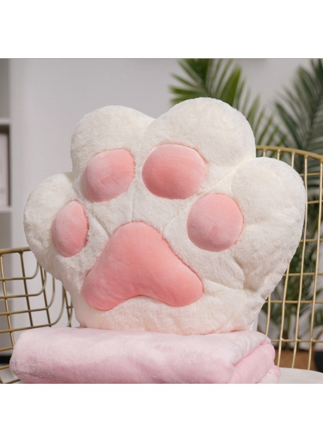Blanket nap Cat paw throw pillow dual-use office good hand warmer pillow Car air conditioner 2-in-1 pillow（Cat paw pillow 40 x35CM+Blanket100 x170cm)