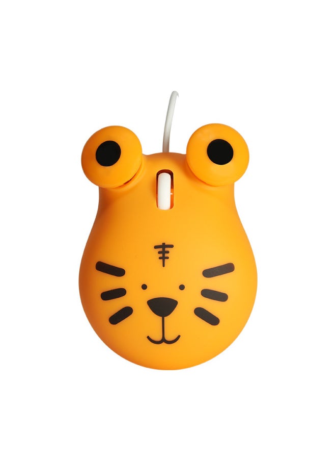Cartoon Tiger Mouse Wireless Mouse Wired Frog Mouse Big Eyes Pink Frog Mouse Cute Bear Mouse-Specifications:Wired Overlord Mouse