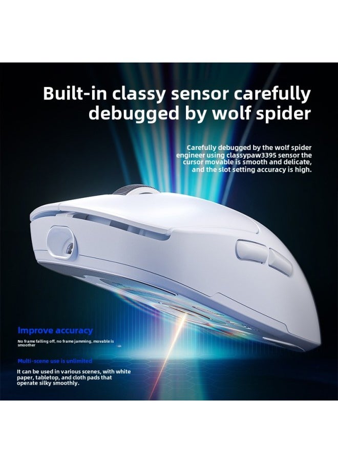 Tarantula SC680 Three-mode Mouse 3395 Sensor Lightweight Design Rechargeable Macro Programming E-sports Game-Specifications:Black Wireless Three-mode-8k Receiver