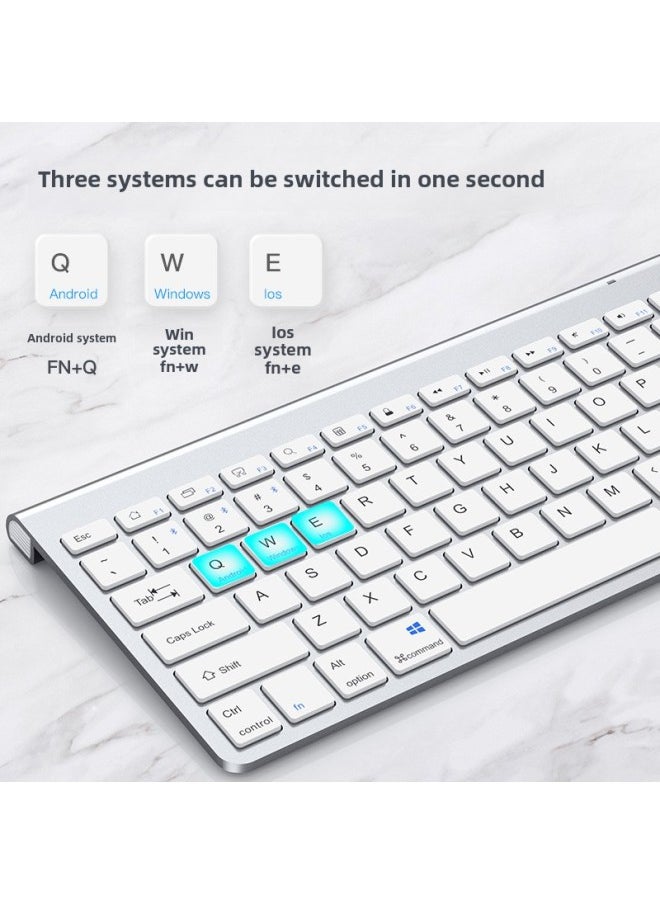 108 Mini Scissor Foot Wireless Keyboard Mouse Suit 2.4GUSB Peripheral Laptop Desktop Computer Office Keyboard Mouse-Specifications:Jazz Black [single Keyboard]]