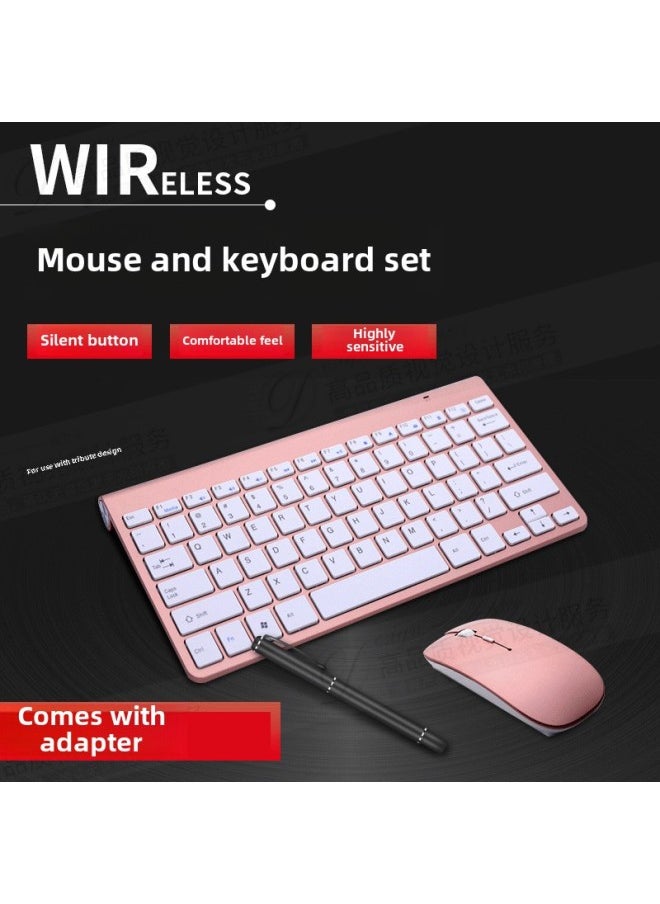 108 Mini Scissor Foot Wireless Keyboard Mouse Suit 2.4GUSB Peripheral Laptop Desktop Computer Office Keyboard Mouse-Specifications:Jazz Black [single Keyboard]]