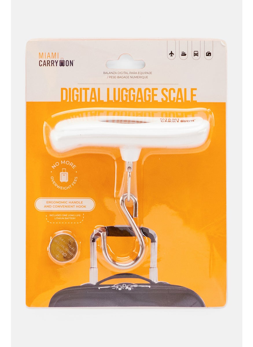 Digital Luggage Scale, White