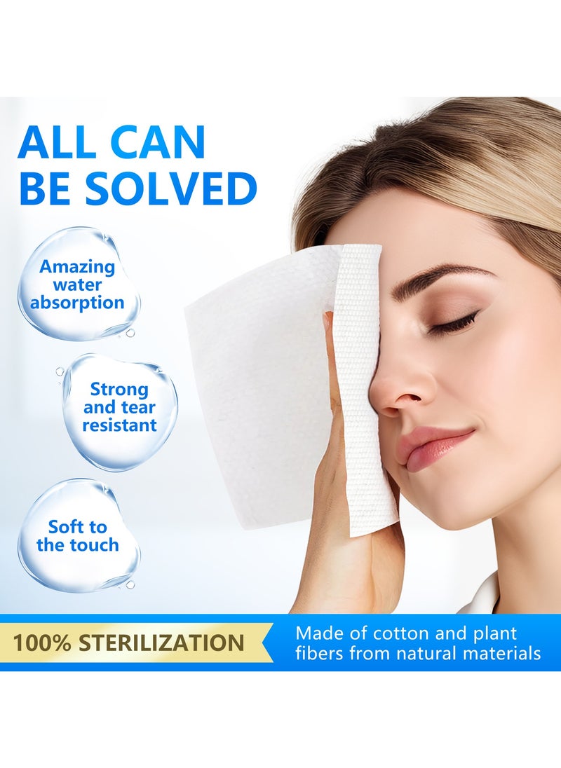 CA 4packs 240counts ，quality cotton，disposable face towel，Soft Washcloths for Facial Cleansing，skin care facial cleansing towel, Water-Absorbing, makeup removal, face washing,Lint-free