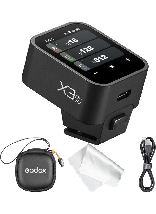 Godox X3S Wireless TTL Flash Trigger for Sony Cameras – X3-S OLED Touchscreen, 1/8000s HSS, TCM, USB-C, Built-in Battery – X3 S Works with Godox V1, V100, Speedlight, Camera Flash Light, Godox Flash for Sony
