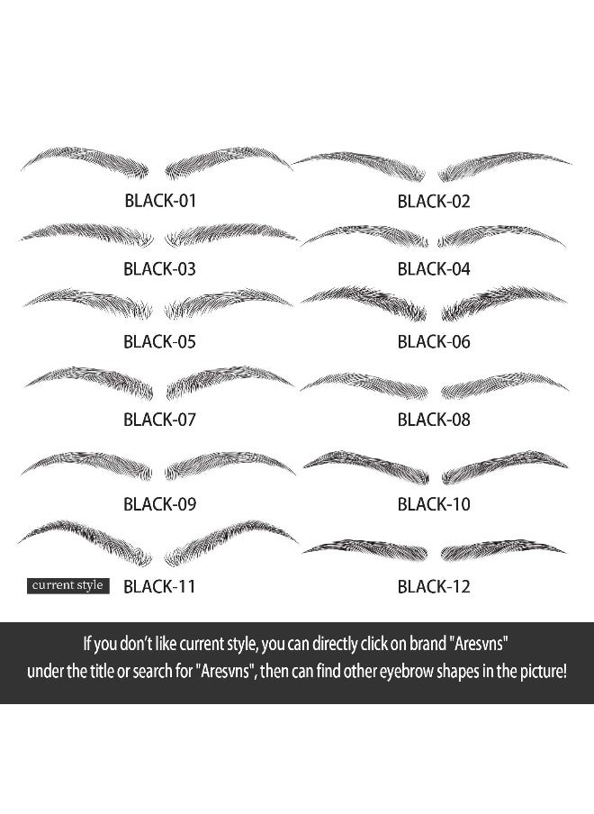Eyebrow Tattoo Black 66 Pairs! Newly Improved Fake Eyebrows Waterproof and Long-Lasting3-5 days, Good-looking Eyebrows Tattoo Sticker for Women,Eyebrow Transfers Sticker Christmas Gift