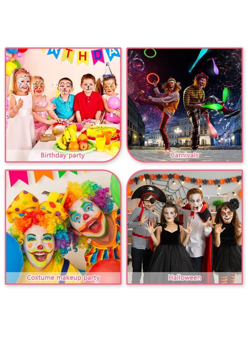 26 Color Rainbow Face Body Painting Kit for Kids and Adults | Water Based Safe  Non Toxic Split Cake Face Paint Palette | Includes 1 Brushes | Party Makeup Set for , Cosplay, and Carnival
