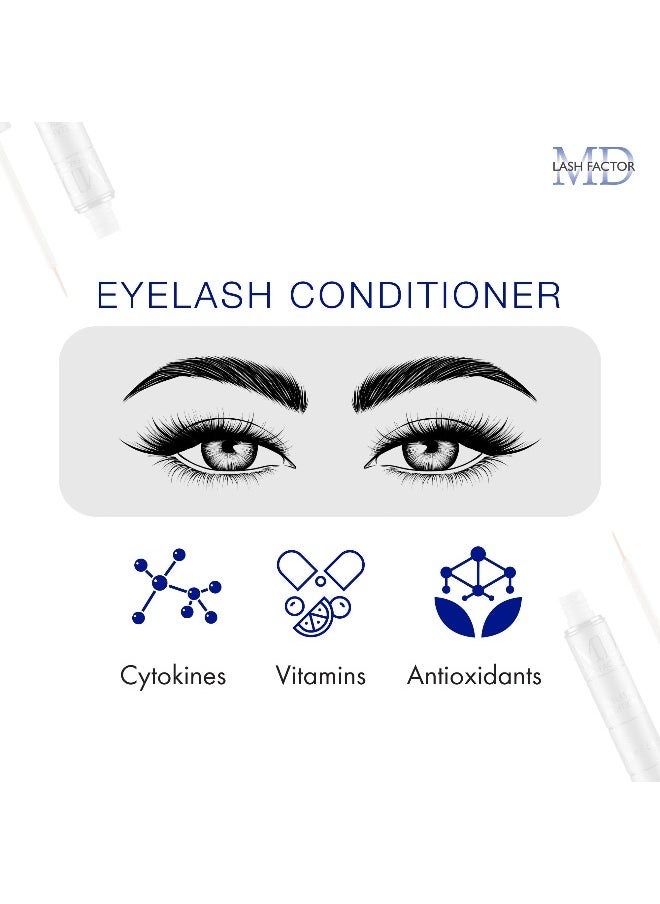 Lash Factor Eyelash Growth Serum| Enhances Your Natural Lashes For A Fuller, Longer & Denser Look | Eyelashs Enhancer for Women | 0.2 Fl Oz - 6 Month Supply