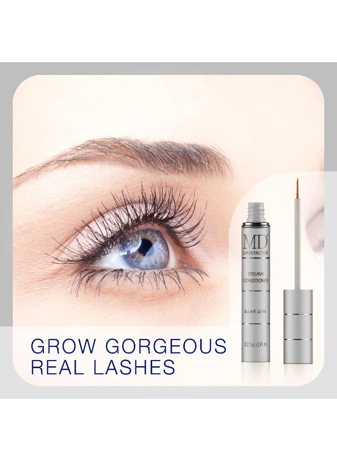 Lash Factor Eyelash Growth Serum| Enhances Your Natural Lashes For A Fuller, Longer & Denser Look | Eyelashs Enhancer for Women | 0.2 Fl Oz - 6 Month Supply