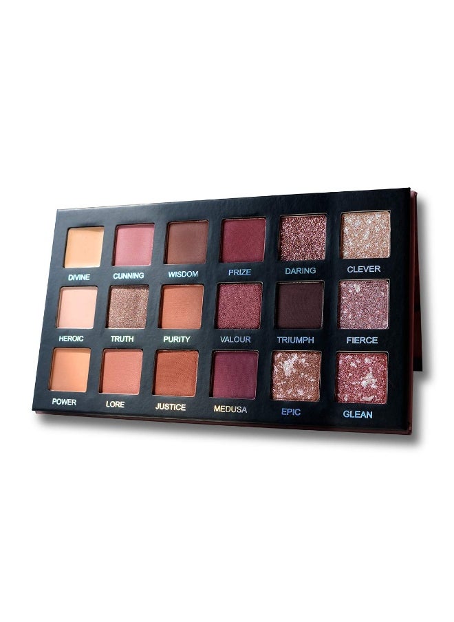 18 Color Nude Eyeshadow Palette, High Pigment Shimmer Matte Glitter Eyeshadow Makeup Palette Neutral Eyeshadow Pallet Long Lasting Waterproof Cruelty-free, ATHENA