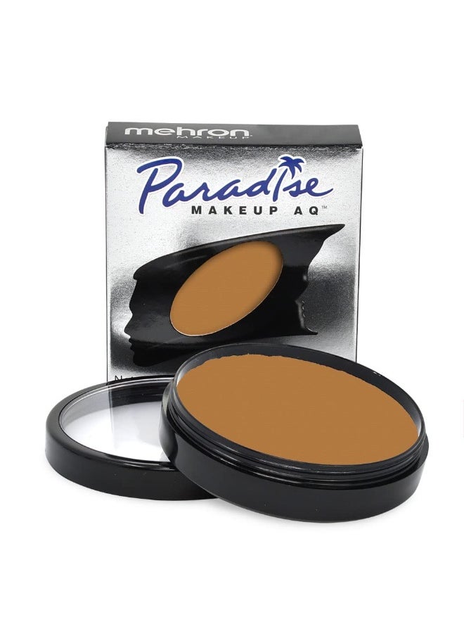 Mehron Makeup Paradise Makeup AQ Pro Size | Stage & Screen, Face & Body Painting, Special FX, Beauty, Cosplay, and Halloween | Water Activated Face Paint & Body Paint 1.4 oz (40 g) (Light Brown)