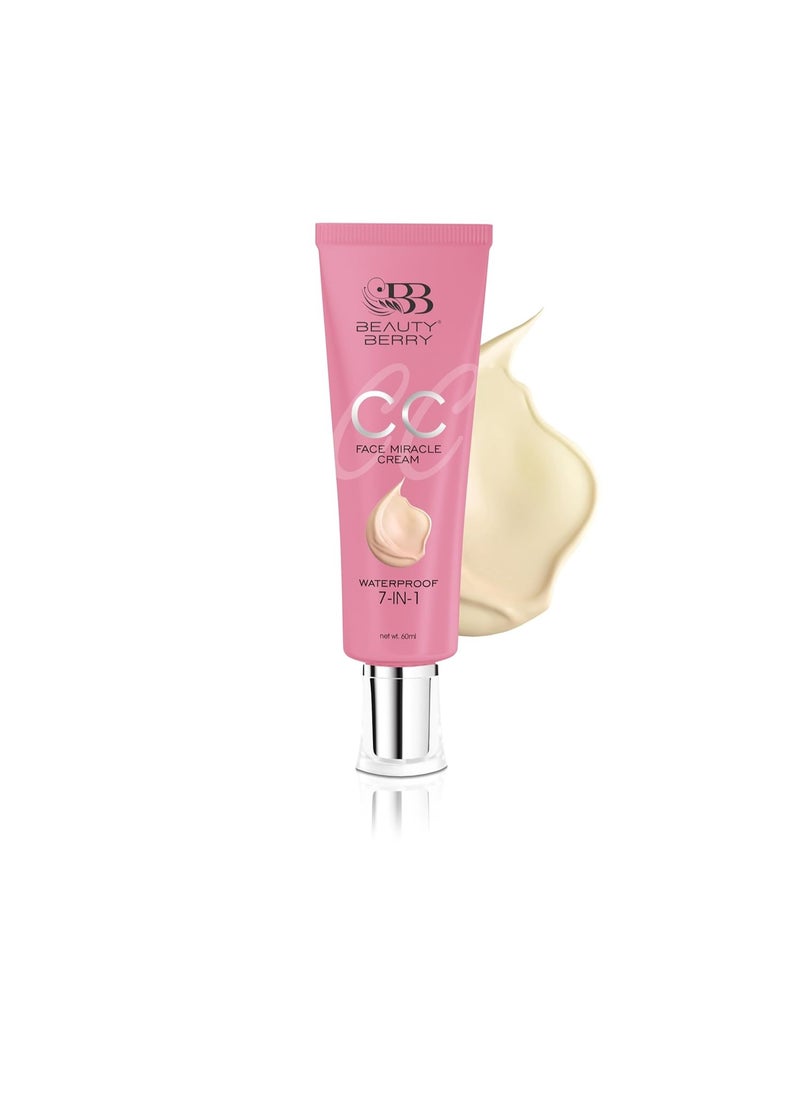7 in 1 Face Miracle CC Cream Foundation Smooth Lightweight Blendable Waterproof Long Lasting Dewy Finish Anti Aging Face Makeup natural