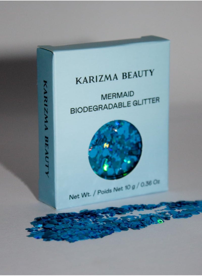 Mermaid Biodegradable Chunky Glitter // Karizma Beauty Bio Glitter Eco Glitter Face Glitter 10g