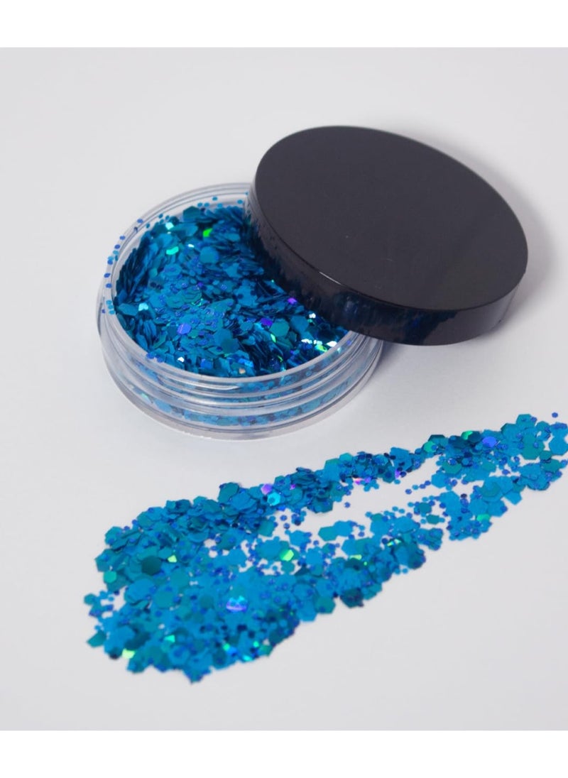 Mermaid Biodegradable Chunky Glitter // Karizma Beauty Bio Glitter Eco Glitter Face Glitter 10g
