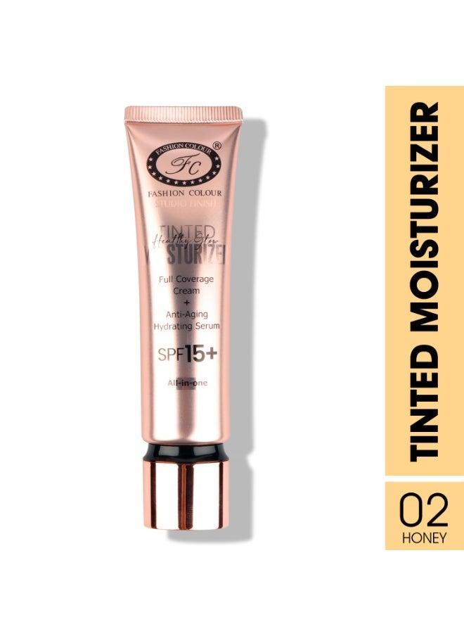 Healthy Glow Tinted Moisturizer Natural Glow SPF 15 Anti Ageing Hydrating Lightweight Blends Easily All Skin Types Honey
