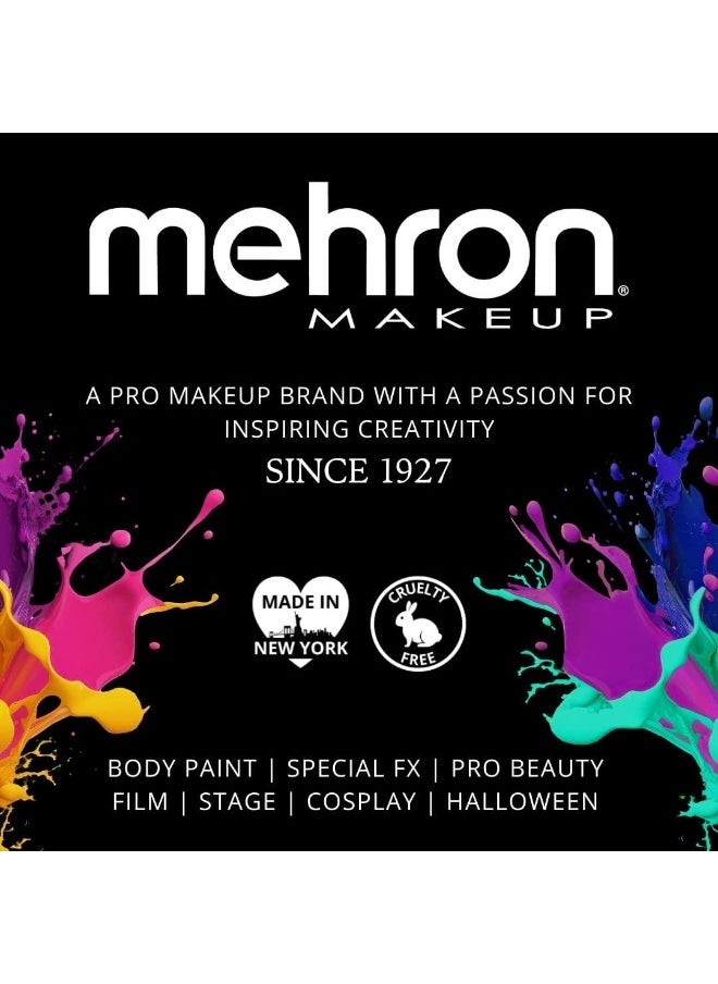 Mehron Makeup Liquid Latex | SFX Makeup | Halloween Latex Makeup | Latex Glue for Skin | Prosthetic Glue 1 fl oz (30 ml) (Zombie Flesh)