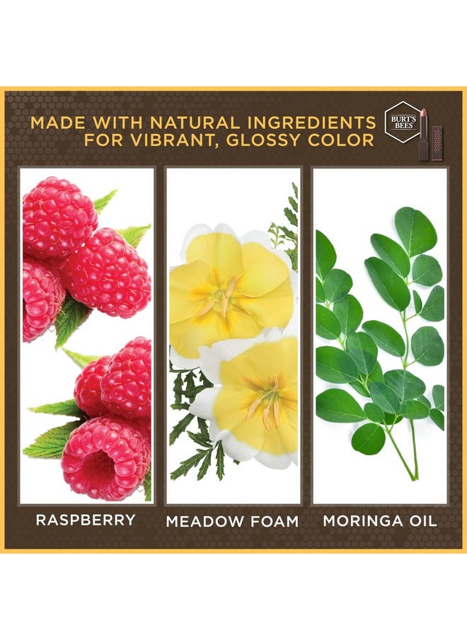Burt’s Bees 100% Natural Glossy Lipstick, Peony Dew - 1 Tube