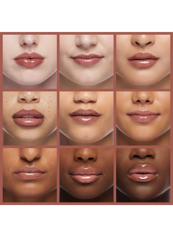 Burt’s Bees 100% Natural Glossy Lipstick, Peony Dew - 1 Tube