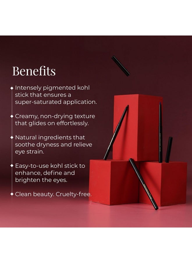 Forest Essentials Earth Brown Gulaab Khaas Kajal Pencil, Matte Finish (0.3G)