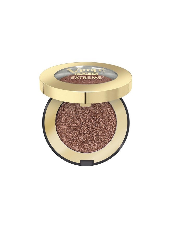 Pupa Milano Vamp! Extreme Eyeshadow 005 Extreme Bronze - Creamy Powder Shadow With Intense, Metallic Finish - Create Stunning, Smokey, Shimmer Eye Looks - Blendable, High Pigment Formula - 0.088 oz