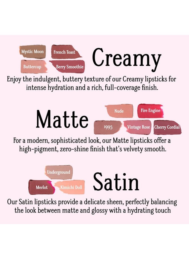 Gerard Cosmetics Lipstick 1995 | Neutral Pink Mauve Lipstick with Comfort Matte Finish | Highly Pigmented, Smooth Formula with Hydrating Ingredients | Cruelty Free & Made in USA