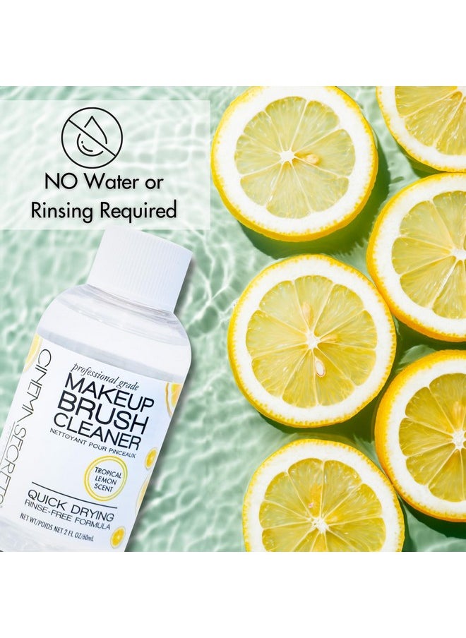 Cinema Secrets Professional Makeup Brush Cleaner Spray, 2 fl oz, Lemon