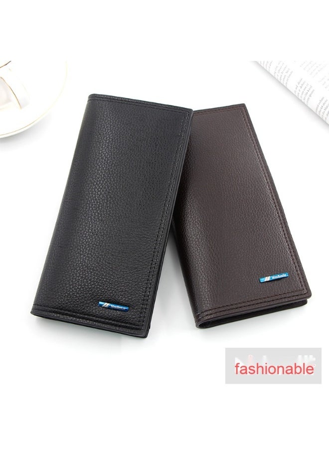 Casual Long Men's Wallet Simple And Girth Men's Clutch Purse Coin Wallet