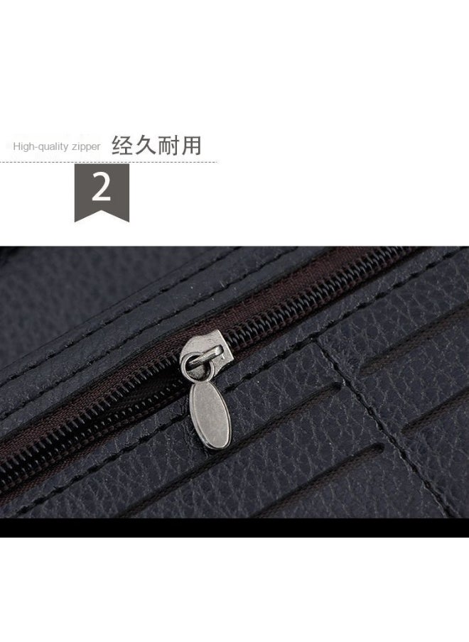Casual Long Men's Wallet Simple And Girth Men's Clutch Purse Coin Wallet