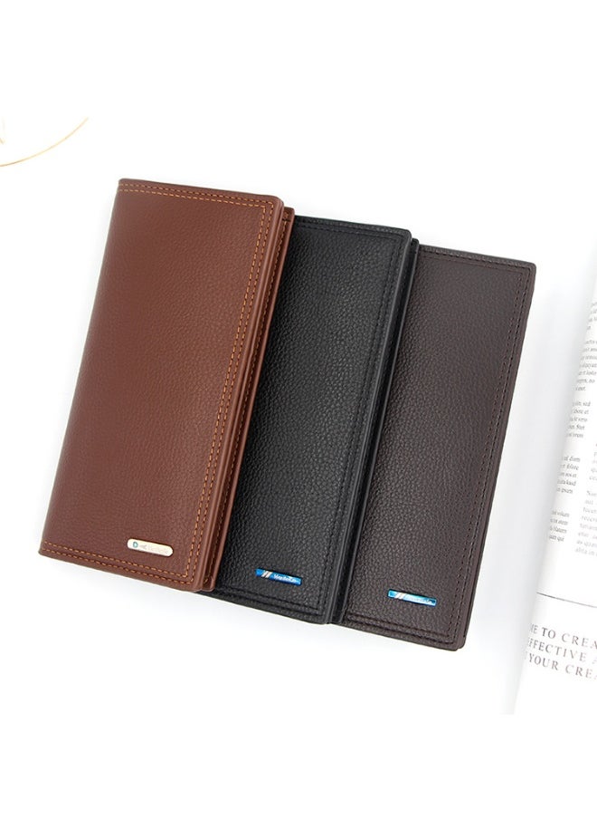 Casual Long Men's Wallet Simple And Girth Men's Clutch Purse Coin Wallet