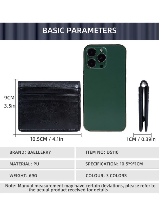 Men's Short Wallet Business Multi-card Wallet Multi-function Thin Simple Card Bag