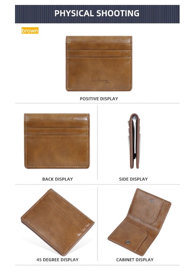 Men's Short Wallet Business Multi-card Wallet Multi-function Thin Simple Card Bag