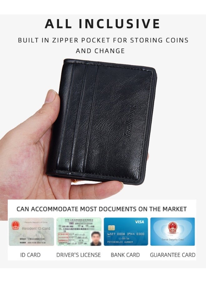 Men's Short Wallet Business Multi-card Wallet Multi-function Thin Simple Card Bag