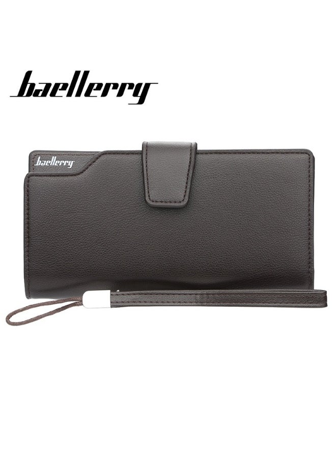 Men's Handbag Business Korean Advanced Sense Long Wallet PU Large Capacity Zipper Wallet
