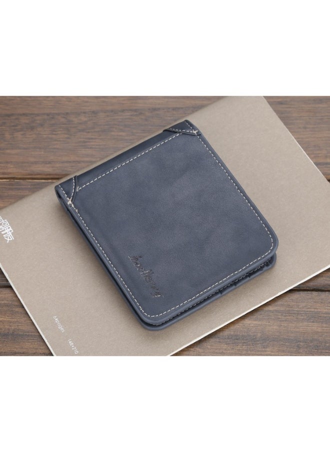 Men's Wallet Short Casual Small Wallet Youth Vintage Mini Money Clip