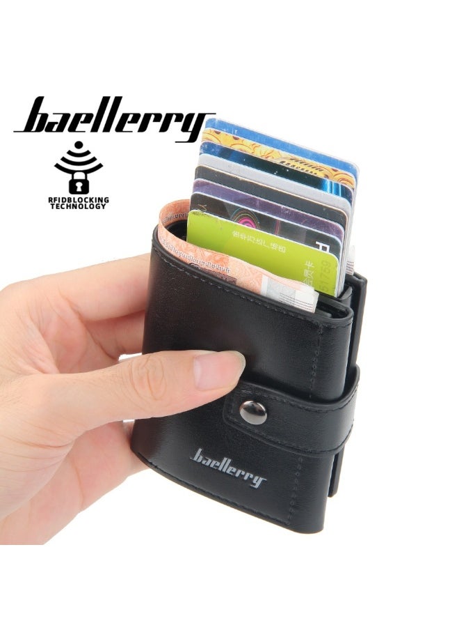 Men's Card Bag Anti-degaussing Aluminum Box Advanced Sense Multi-function Card Clip Multi-card Card Sleeve