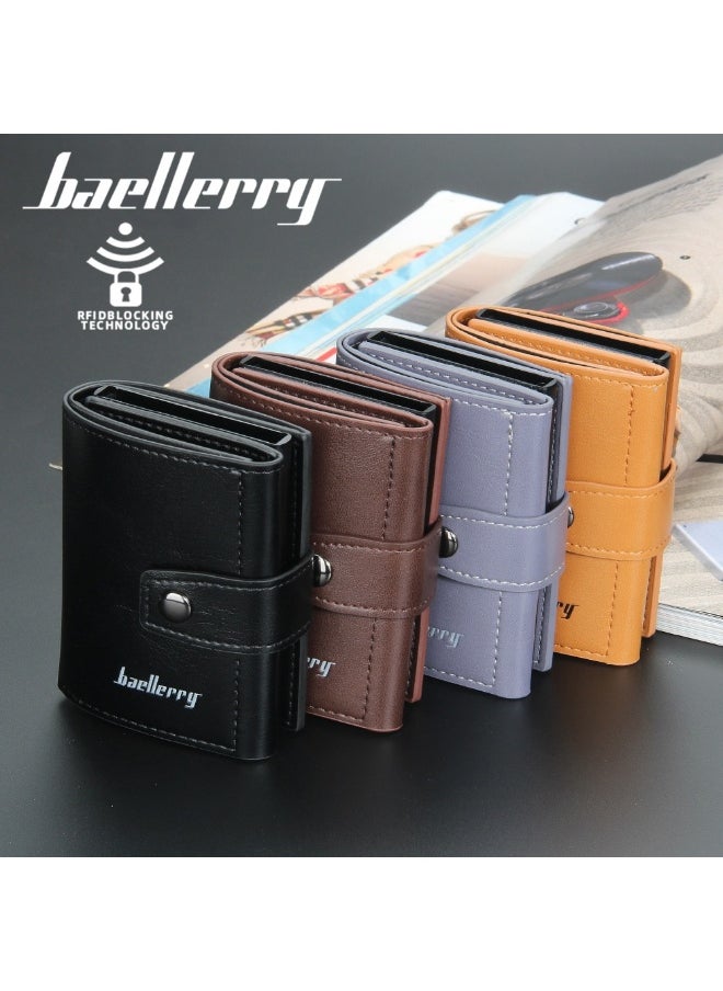 Men's Card Bag Anti-degaussing Aluminum Box Advanced Sense Multi-function Card Clip Multi-card Card Sleeve