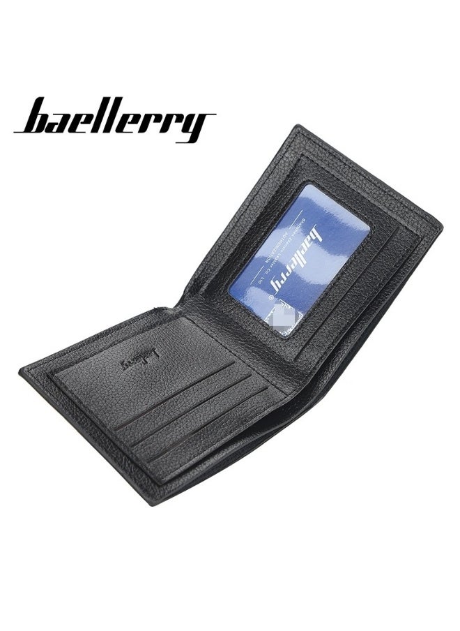 Men's Short Wallet Korean Open Multi-card Soft Leather Wallet Thin Fashion Coin Card Holder