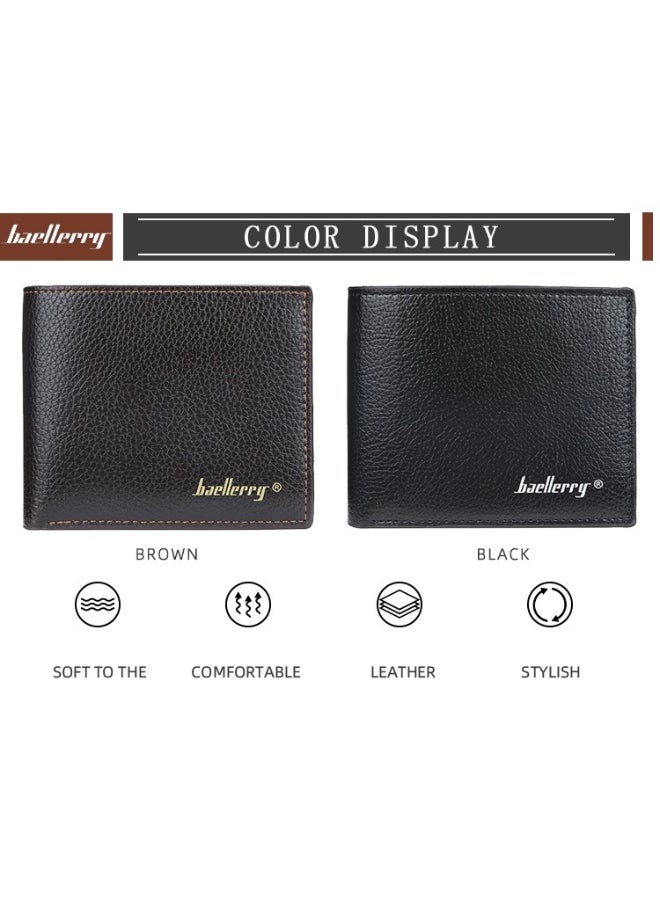 Men's Short Wallet Korean Open Multi-card Soft Leather Wallet Thin Fashion Coin Card Holder