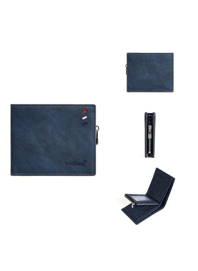 Men's Wallet Business Multi-function Short Wallet Zipper Multi-function Wallet for Men