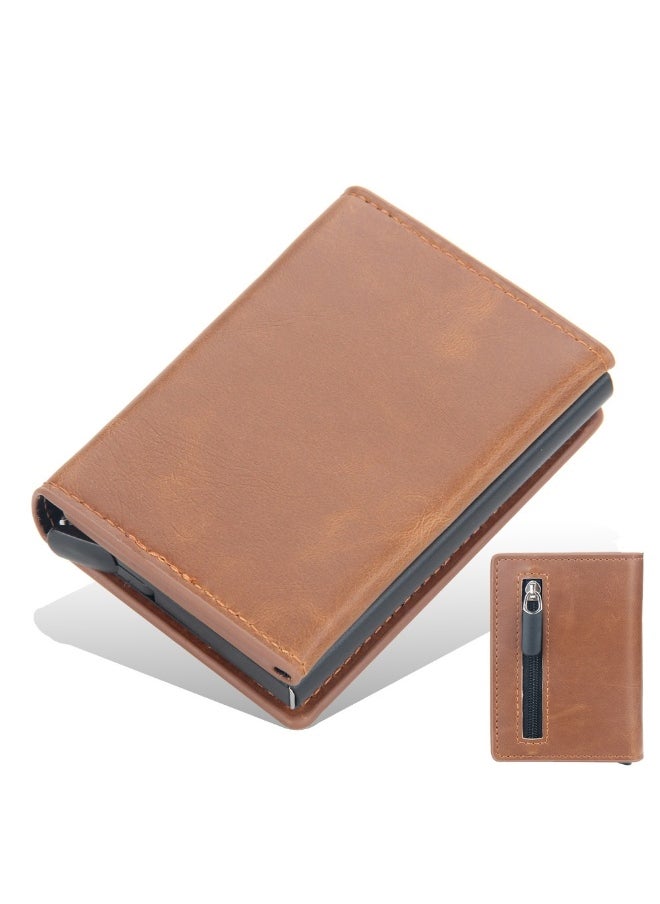 Men's Card Bag Business Leisure Anti-demagnetization Anti-theft Multi-card Automatic Card Jacket