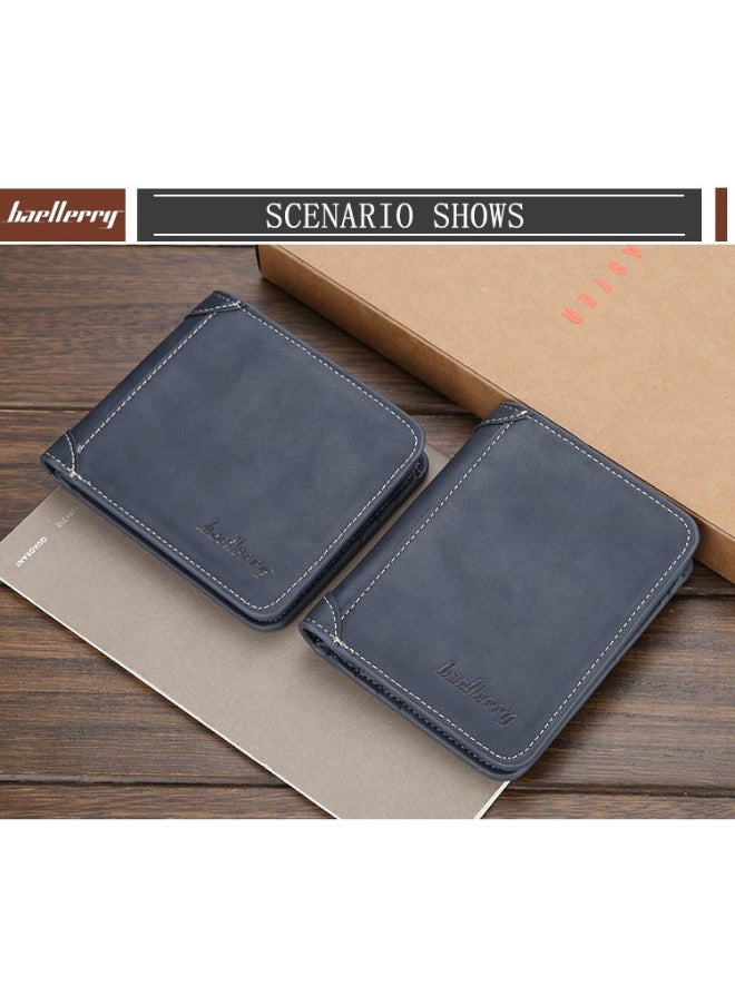 Men's Wallet Short Casual Small Wallet Youth Vintage Mini Money Clip