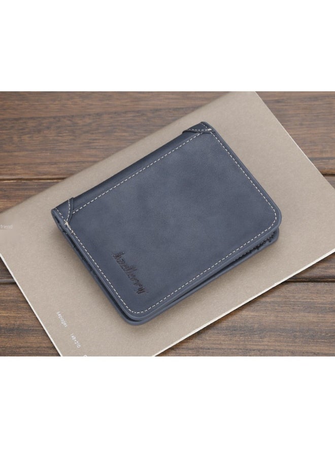 Men's Wallet Short Casual Small Wallet Youth Vintage Mini Money Clip
