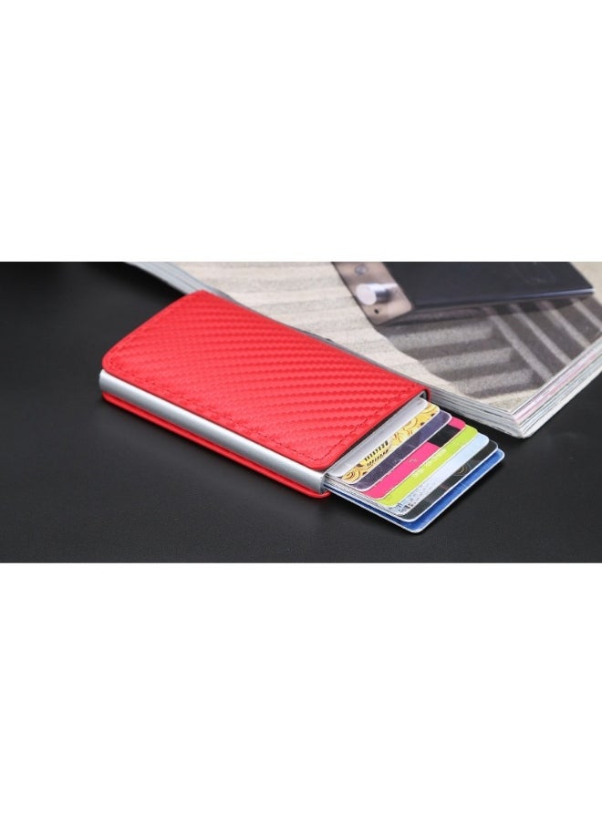 Men's Card Bag Card Sleeve Anti-degaussing RFID Wutomatic Card Men's Bank Card Clip Wallet